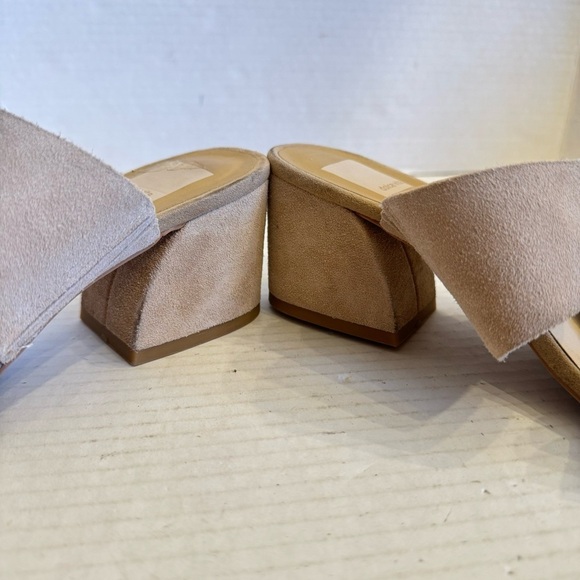 Dolce Vita Women's Jaiden Block Heel Sandals Suede Leather Tan Beige Size 7.5 - Picture 6 of 16